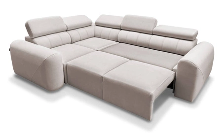 Ecksofa mit Schlaffunktion Cantare II Lux ziegelrot links Komfort-Ecksofa für Wohnzimmer mit hochklappbarem Fußteil weicher Stoff