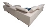 Ecksofa mit Schlaffunktion Kelly Sleek X grau rechtes extrem elegantes Ecksofa für Wohnzimmer mit verstellbaren Kopfstützen
