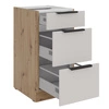Küchenschrank mit Schubladen Soela 40 D 3S BB Metallkantengriffe feuchtigkeits- und beschädigungsbeständiger Schrank 