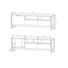 RTV-Schrank Holte 161 cm Eiche grange sand / matera modernes Design und Vollauszugssystem der Schubladen