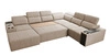 Ecksofa mit Schlaffunktion Tesalia VIII beige links komfortables Ecksofa für das Wohnzimmer mit innovativer Schiebefunktion der Rückenlehne