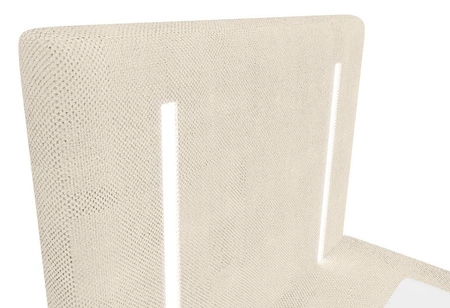 Boxspringbett Norco 80x200 beige stilvolles Bett mit Bettzeug Lagerung Beleuchtung im Kopfteil fügt eine einzigartige Note