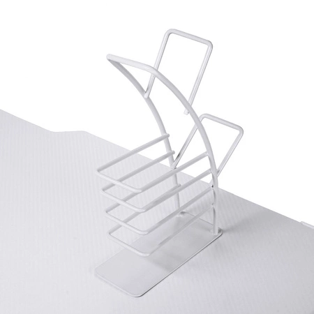 Zeo Gaming-Schreibtisch weiß / lila Designer und ergonomischen Schreibtisch rutschfeste Carbonplatte vollständig mit Pad LED-Beleuchtung abgedeckt