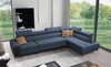 Ecksofa mit Schlaffunktion Bolmso XI blau rechte Seite stilvolles Design Ecksofa mit Schublade und Bettzeugcontainer