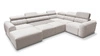 Ecksofa mit Schlaffunktion Cantare VIII Lux beige links Designer Ecksofa mit elektrischer Fußstütze