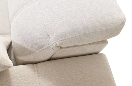 Ecksofa mit Schlaffunktion Penejos VI creme rechts stilvolles Ecksofa mit zwei Bettkästen strapazierfähiger Stoff