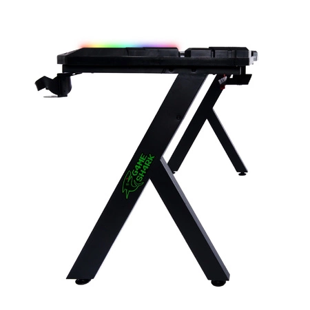 Y-Striker schwarz modernen Gaming-Schreibtisch mit LED-Beleuchtung bereichert kohlenstoffbeschichtete Platte