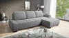 Ecksofa mit Schlaffunktion Gentle hellgrau rechts stilvolles Design Ecksofa-Bett zeichnet sich durch seine abgerundete Form aus