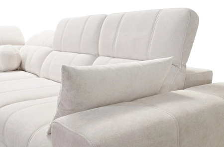 Ecksofa mit Schlaffunktion Penejos II Lux creme links komfortables Ecksofa für das Wohnzimmer mit bequemer ausziehbarer Fußstütze