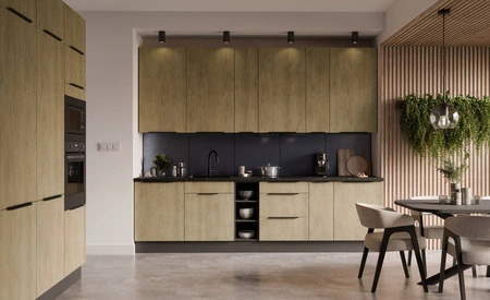 Corsico 60 DKS-215 3S 1F Küchenschrank mit Schubladen feuchtigkeits- und beschädigungsbeständige Metallkantengriffe