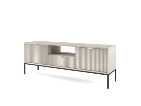 TV Schrank Lovro 154 cm beige modernes Design wird die Liebhaber von markanten Interieurs begeistern