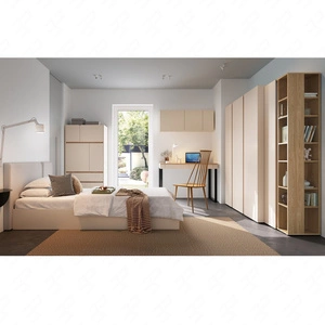 Möbelset Paguro sandbeige / Eiche geölt ideal für ein Jugend- oder Kinderzimmer im trendigen Stil