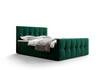 Boxspringbett Manhattan 180x200 Flaschengrün Bett im modernen skandinavischen Stil mit gepolstertem Kopf- und Fußteil
