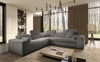Ecksofa mit Schlaffunktion Viano III grau linke Seite stilvolles Ecksofa mit Bettzeugcontainern perfekt für moderne Interieurs