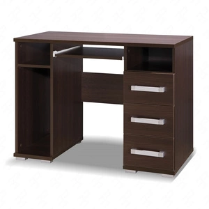 Schreibtisch mit Schubladen Maximus 100 cm Kastanie Wenge modernes Möbeldesign Die Kanten des Schreibtisches wurden mit einem speziellen Furnier versehen