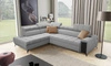 Ecksofa mit Schlaffunktion Bolmso VII grau linke Ecke äußerst elegantes Ecksofa für Wohnzimmer mit Schublade und Bettzeugcontainer