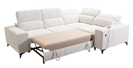 Ecksofa mit Schlaffunktion Penejos II blau rechtes Ecksofa mit Bettkasten für alltäglichen Liegekomfort