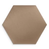 Gepolstertes Paneel Hexagon 40x35 cm beige stilvolles Wandpaneel Veloursstoff modische Dekoration jedes Interieurs