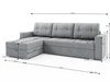 Das graue linke Ecksofa Aldo mit Schlaffunktion garantiert höchsten Komfort und Funktionalität