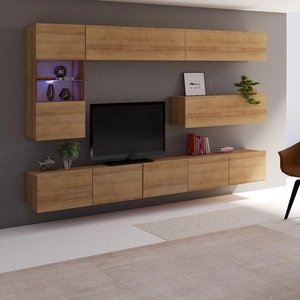 Kommode Apulia IV Eiche gold Eine besonders stilvolle Kommode mit einfachen Elementen, die sich in jede Einrichtung einfügt