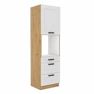 Küchensockel Luis 60 DPS-210 3S 1F Schrank mit Schubladen für Backofen Installation resistent gegen Dampf, Hitze und Flecken