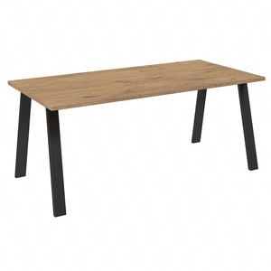 Malden Tisch 185x90 cm Eiche lancelot / schwarz schlichte Form der Möbel mit stilvollen schwarzen Beinen im Loft-Stil bereichert auslaufsichere Platte