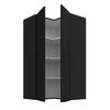 Eck-Küchenwandschrank Schwarz 60x60 GN-108 2F Metallkantengriff feuchtigkeits- und beschädigungsbeständiger Schrank