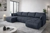 Ecksofa mit Schlaffunktion Selva U grau interessant präsentiert Ecksofa für Wohnzimmer Samtstoff mit eleganter Struktur