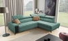 Ecksofa mit Schlaffunktion Bolmso VII mintgrün right elegantes Ecksofa für Wohnzimmer mit Schublade und Bettzeugcontainer