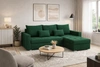 Ecksofa mit Schlaffunktion Fasti Bis Flasche grün universal Ecksofa mit einem Bettzeugcontainer Garantie für den höchsten Komfort