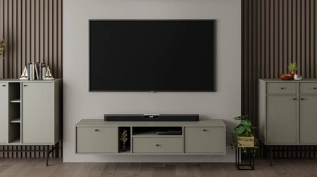 Hängeschrank RTV Kioto IV 180 cm Eukalyptus eleganter Schrank in gedeckten Farben dezente schwarze Griffe