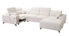 Ecksofa mit Schlaffunktion Penejos IV Lux creme rechts stilvolles Ecksofa mit bequemer ausziehbarer Fußstütze