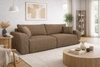 Sofa Fiesta hellbraun funktionales Wohnzimmersofa mit Bettzeugablage elegantes Design Kordstoff