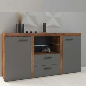 Kommode mit Schubladen Rene 156 cm Eiche lefkas / Graphit Designer und komfortable Möbel für moderne und funktionale Innenräume