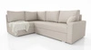 Ecksofa mit Schlaffunktion Nofi hellbeige links modernes Design eine schlichte und stilvolle Einheit, die in jede Einrichtung passt