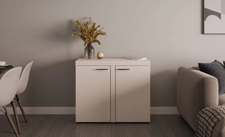Kommode Rene 97 cm sandbeige minimalistisches Design klassische Form ideale Kommode für Wohnzimmer oder Wohnbereich