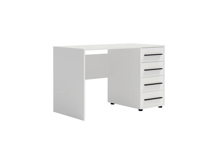 Maxione Schreibtisch 120 cm weiß moderner Schreibtisch mit Schubladen universelles Design ideal für ein Jugendzimmer oder Büro