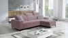 Ecksofa mit Schlaffunktion Kelly Sleek lavendelrosa rechtsseitig kariert bequem und funktional Ecksofa für Wohnzimmer