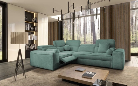 Ecksofa mit Schlaffunktion Viano II Lux patina linkes Design-Ecksofa für das Wohnzimmer mit komfortablem ausziehbarem Fußteil
