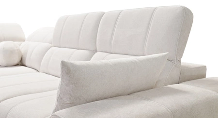 Ecksofa mit Schlaffunktion Penejos VIII dunkelbeige rechte Seite stilvolles Ecksofa aus strapazierfähigem Stoff