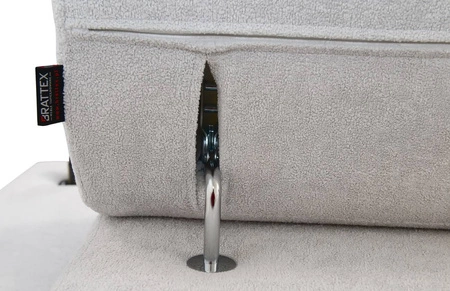 Ecksofa mit Schlaffunktion Flavio arctic blue rechts bequemes elegantes Ecksofa mit einer seitlich zu öffnenden Verlängerungsstange des Möbels