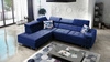 Ecksofa mit Schlaffunktion Hampton VII navy blue linkes Ecksofa für Zimmer aus Samtstoff mit glatter Oberfläche