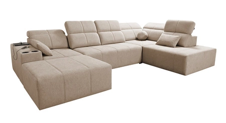 Ecksofa mit Schlaffunktion Tesalia VI blau links modernes und bequemes Ecksofa mit Schiebefunktion der Rückenlehne