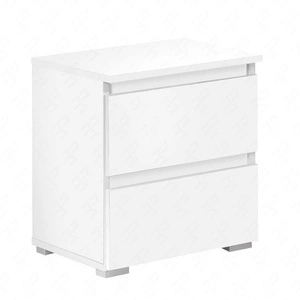 Nachttisch mit Schubladen Simple weißes, funktionelles Möbelstück für das Schlafzimmer oder Jugendzimmer