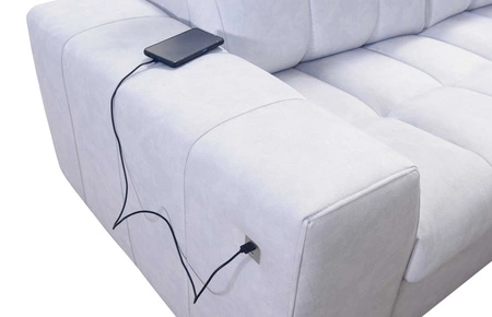 Ecksofa mit Schlaffunktion Luigi II honig/weiß links Komfort für die tägliche Entspannung Ecksofa mit Bettkasten