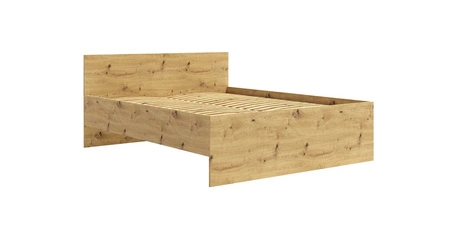 Maxione Bett 160x200 cm Eiche Handwerker ideale Schlafzimmer Bett für Liebhaber der minimalistischen Arrangements hohe komfortable Kopfteil