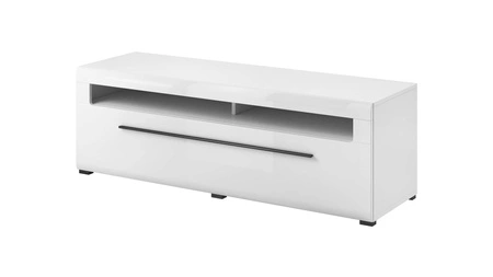 RTV Schrank Tulsa 160 cm weiß / weiß glänzend stilvolle Kommode modernes Design und praktische Lösung für Wohnzimmer und Wohnbereich