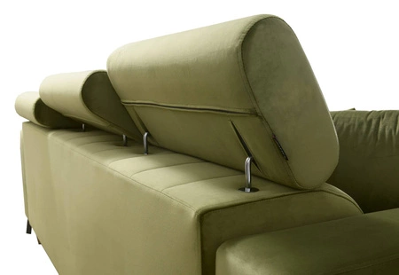 Sofa mit Schlaffunktion Nausa Quarzrosa mit verstellbaren Kopfstützen widerstandsfähig gegen Abrieb und Kratzer bequem zum Entspannen