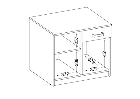 Makana Eiche handwerkliche Ecke Schreibtisch Kommode mit Schublade und Regale stilvolle und funktionale Möbelstück mit 28mm Top