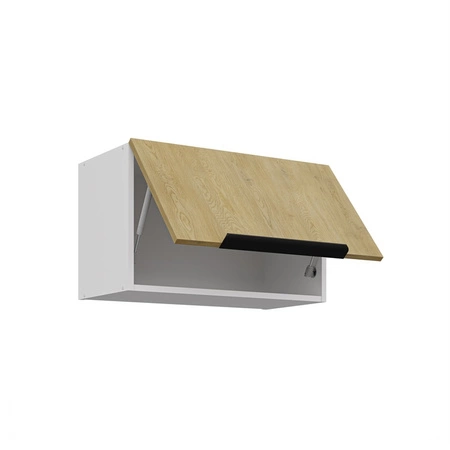 Küchenmöbel Set Cremona 260 cm elegante Küchenschränke in dezenten und natürlichen Farben Metallkantengriffe